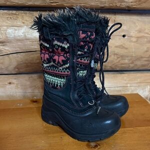 The North Face Kids Knit Fair Isle Winter Boots 13